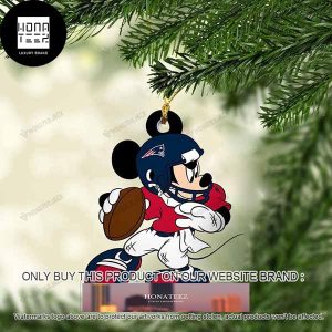 Mickey Mouse X New England Patriots 2023 Christmas Ornament