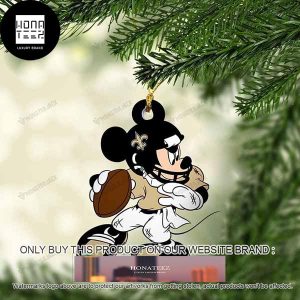 Mickey Mouse X New Orleans Saints 2023 Christmas Ornament