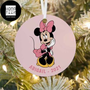 Minnie Mouse Cute Mouse Customized Name And Year 2023 Christmas Ornament