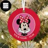 Minnie Mouse Pink Dancing Xmas Holiday Customized Name And Year 2023 Christmas Ornament