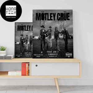 Motley Crue Summer Fest Milwaukee WI June 21 2024 Fan Gifts Home Decor Poster Canvas