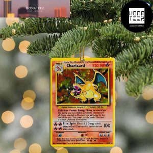 Pokemon Charizard Rare Card 2023 Christmas Ornament