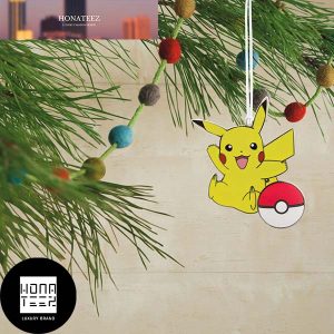 Pokemon Pikachu and Poke Ball Metal 2023 Christmas Ornament