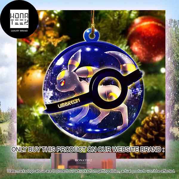 Umbreon Espeon Eevee Evolution Pokemon Love You To The Moon And Back  Personalized 2023 Holiday Merry Christmas Decorations Ornament - Limotees
