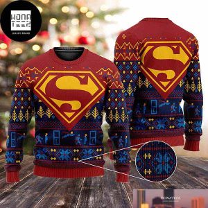 Superman Logo Signature 2023 Ugly Christmas Sweater