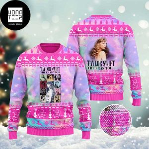 Taylor Swift The Eras Tour Pink Blink 2023 Ugly Christmas Sweater