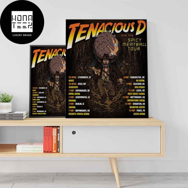 Tenacious D And The Spice Meatball Tour 2024 Fan Gifts Home Decor Poster Canvas