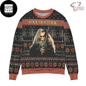 The Lord Of The Rings Gandalf Fool Of A Took Snowflake 2023 Ugly Christmas Sweater