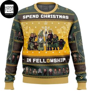 The Lord Of The Rings Spend Christmas In Fellowship 2023 Ugly Christmas Sweater