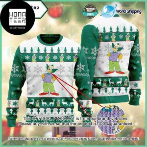 The Simpsons Krusty the Clown 2023 Ugly Christmas Sweater