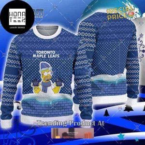 The Simpsons Toronto Maple Leafs 2023 Ugly Christmas Sweater