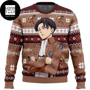 Attack On Titan Levi Ackerman Xmas Gifts 2023 Ugly Christmas Sweater