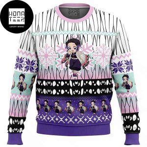 Demon Slayer Anime Chibi Xmas Shinobu Kocho 2023 Ugly Christmas Sweater