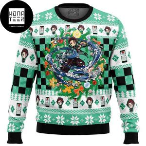 Demon Slayer Anime Christmas Tanjiro Kamado 2023 Ugly Christmas Sweater