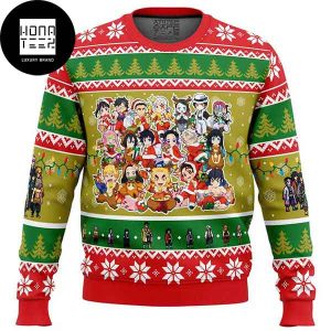 Demon Slayer Anime Xmas Demon Slayer Squad 2023 Ugly Christmas Sweater