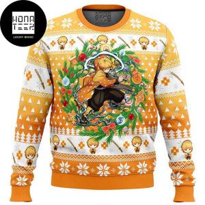 Demon Slayer Anime Xmas Zenitsu Agatsuma 2023 Ugly Christmas Sweater