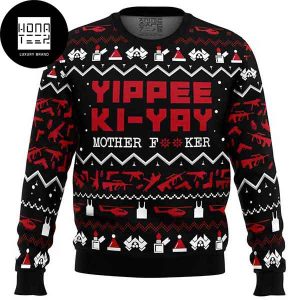 Die Hard Yippe Ki-Yay Mother Fker 2023 Ugly Christmas Sweater