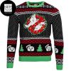 Ghostbusters Logo Christmas And Snowflakes 2023 Ugly Christmas Sweater