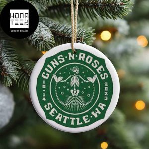 Guns N Roses Seattle WA October 14th 2023 Xmas Tree Decoration 2023 Christmas Ornament