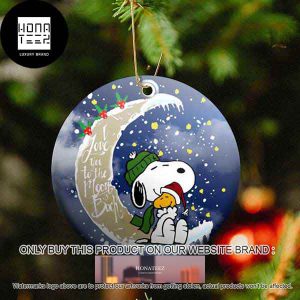 I Love You To The Moon And Back Snoopy 2023 Christmas Ornament