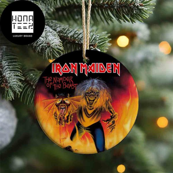 Iron Maiden The Number Of The Beast Tree Decoration 2023 Christmas Ornament