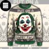 Joker Put On Happy Face It Is Christmas 2023 Ugly Christmas Sweater