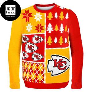 Kansas City Chiefs Busy Block NFL 2023 Christmas Ugly Sweater