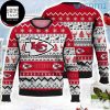 Kansas City Chiefs Checkerboard Pattern 2023 Ugly Christmas Sweater