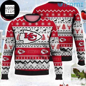 Kansas City Chiefs Chevron Pattern 2023 Ugly Christmas Sweater