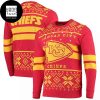 Kansas City Chiefs DJ Santa Claus Funny 2023 Ugly Christmas Sweater