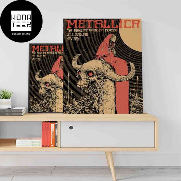 Metallica The Dome At America Center St Louis The M72 World Tour November 3rd 2023 Fan Gifts Home Decor Poster Canvas