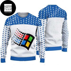 Microsoft Windows 95 Xmas Gifts 2023 Ugly Christmas Sweater
