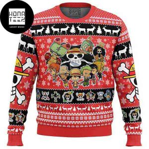 One Piece Chibi Straw Hat Pirates 2023 Ugly Christmas Sweater