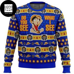 One Piece Do You See What I See Monkey D Luffy 2023 Ugly Christmas Sweater