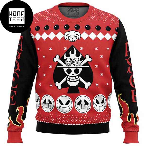One Piece Fire Fist Ace Portgas D Ace 2023 Ugly Christmas Sweater