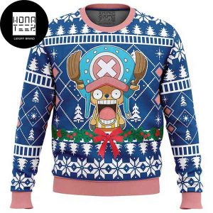 One Piece Surprised Tony Tony Chopper 2023 Ugly Christmas Sweater