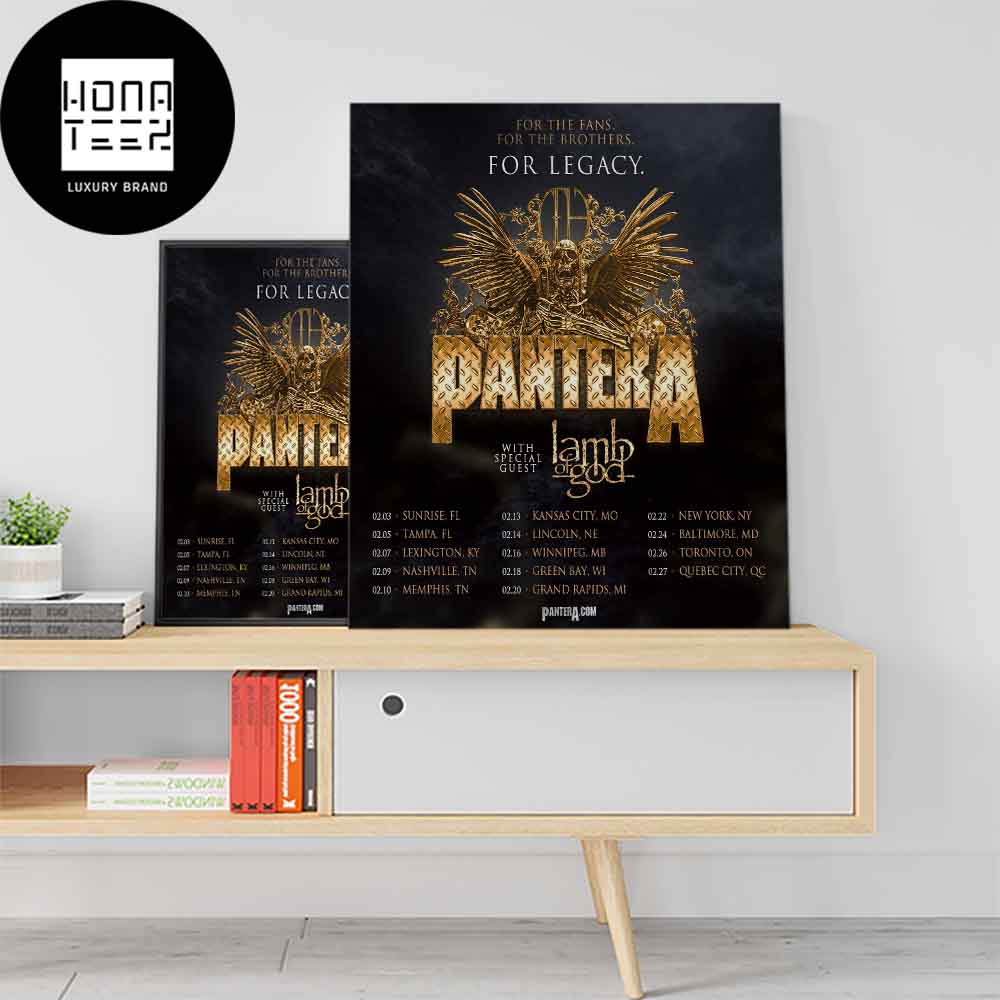 Pantera Tour For The Fans For The Brothers For Legacy 2024 Fan Gifts Home Decor Poster Canvas
