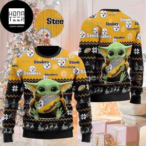 Pittsburgh Steelers Baby Yoda Cute 2023 Ugly Christmas Sweater