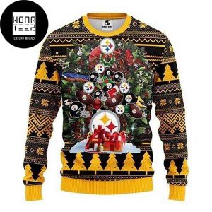 Pittsburgh Steelers Xmas Tree For Fans 2023 Ugly Christmas Sweater