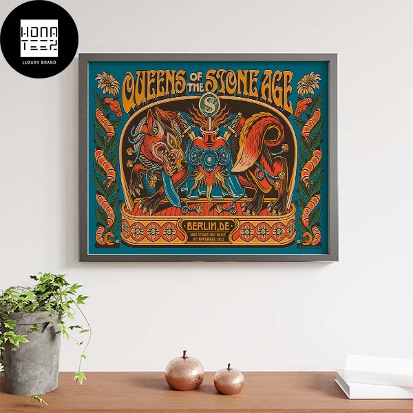 Queens Of The Stone Age Berlin DE Max Schmeling Halle November 9th 2023 Fan Gifts Home Decor Poster Canvas
