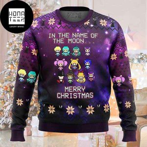 Sailor Moon Galaxy In The Moon Of The Moon 2023 Ugly Christmas Sweater