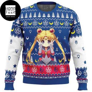 Sailor Moon Usagi Tsukino Say Hi 2023 Ugly Christmas Sweater
