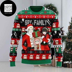 Spy X Family Loid Yor And Anya Christmas Santa 2023 Ugly Christmas Sweater