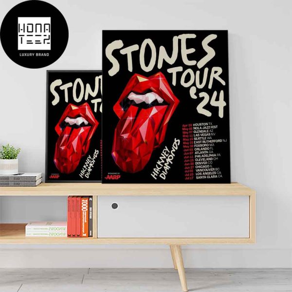 The Rolling Stones Tour 2024 Hackney Diamonds Fan Gifts Home Decor Poster Canvas