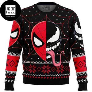 Venom X Spider-Man Xmas Gifts For Fan Marvel 2023 Ugly Christmas Sweater