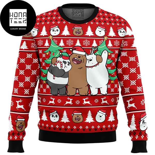 We Are Bears Christmas Bears Party 2023 Ugly Christmas Sweater - Honateez