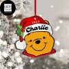 Winnie The Pooh Wearing Santa Hat Dancing 2023 Christmas Ornament