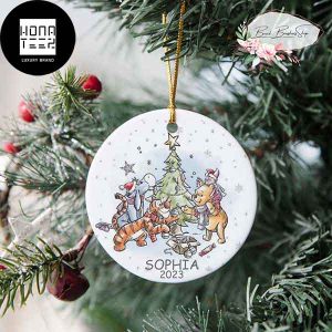 Winnie The Pooh With Friends Decoration Christmas Tree Customized Name 2023 Christmas Ornament