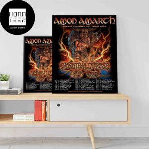 Amon Amarth Metal Crushes All Tour Vikings Of North America 2024 Fan Gifts Home Decor Poster Canvas