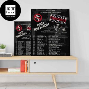 Bad Religion First-ever Live Show With Social Distortion 2024 Fan Gifts Home Decor Poster Canvas